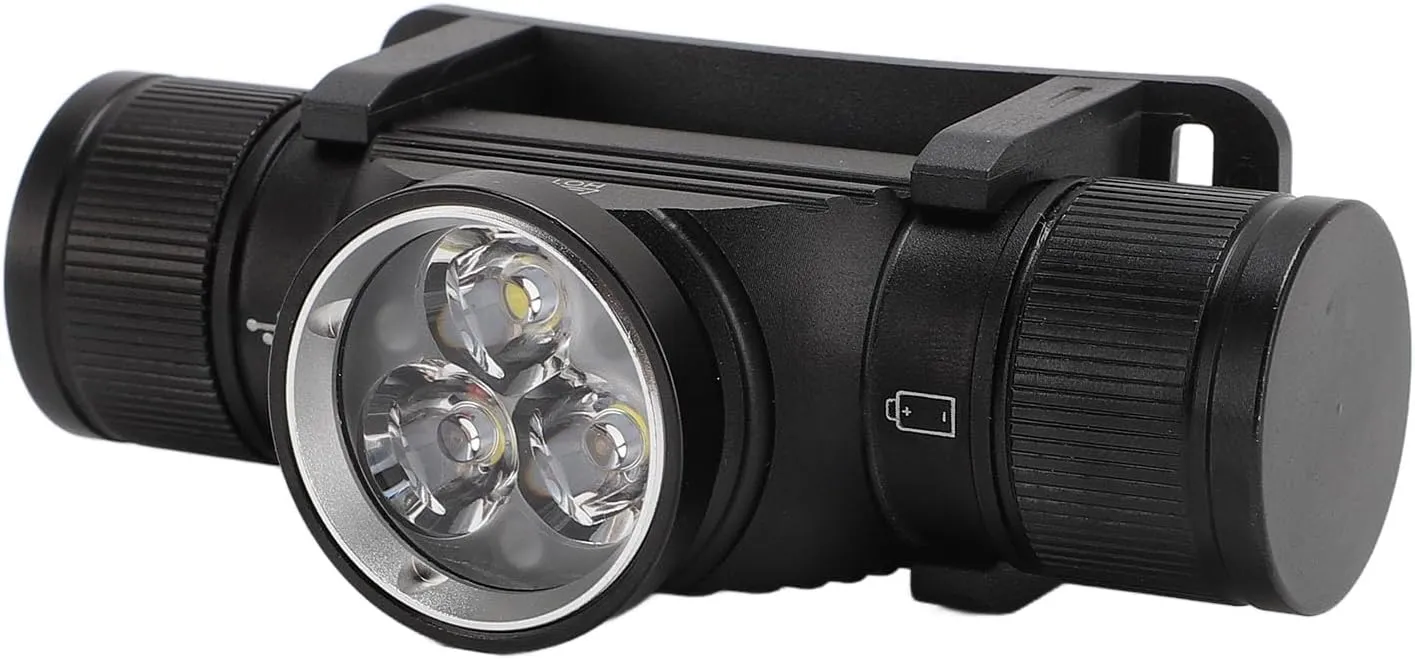 Headlight Outdoor Headlamp Low Brightness Medium Brightness High Brightness Strobe SOS Stepless Dimming 6 Modes USB Rechargeable 180 Degree Rotation IP66 Aluminum
