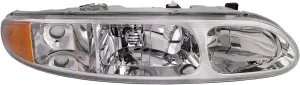 HEADLIGHTSDEPOT Chrome Housing Halogen Headlight Compatible With Oldsmobile Alero 1999-2004 Includes Right Passenger Side Headlamp
