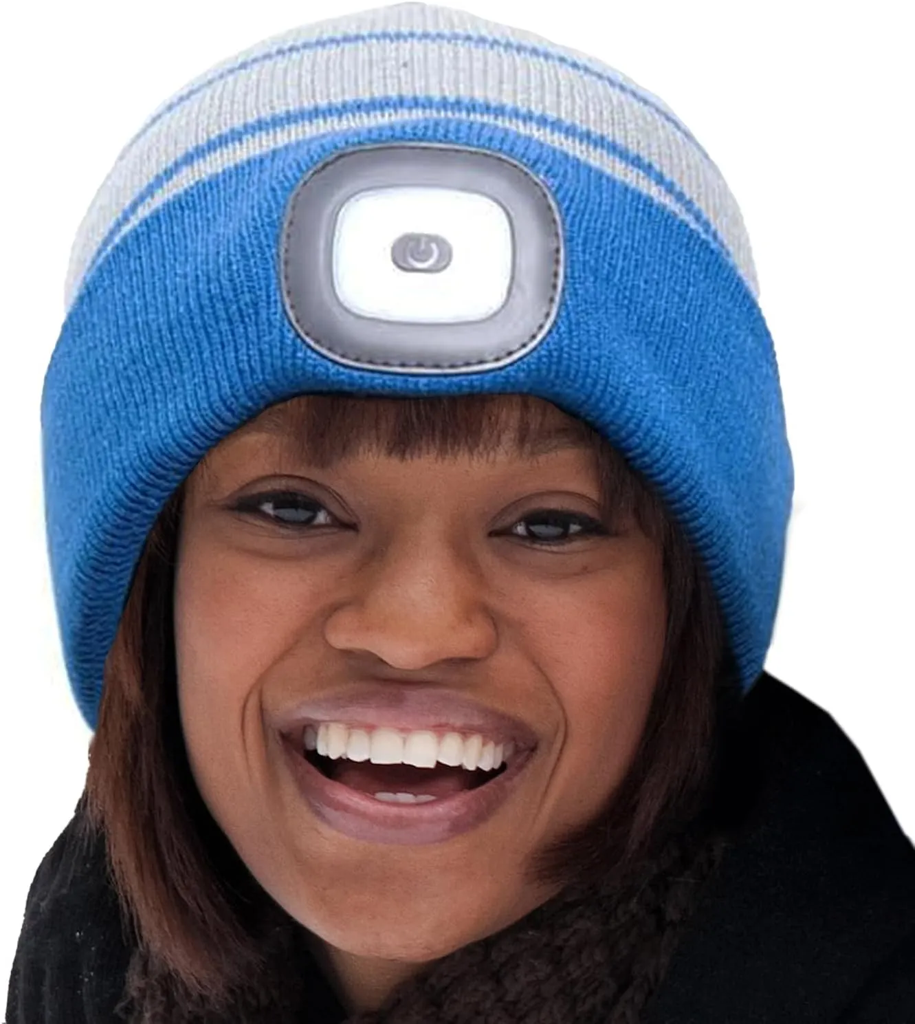 Headlightz by Roq Innovation - Beanie with Light, Unisex LED Beanie Hat with Light Built in, Rechargeable
