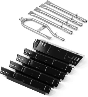 Heat Plate and Burner Kit for Dyna-Glo DGH474CRP DGH483CRP DGH485CRP DGH474CRP-D DGH450CRP DGH353CRP DGH373CRP DGH373CRP-D，Grill Replacement Parts for Dynaglo 4 and 5 Burner Revoace GBC1793W Grills