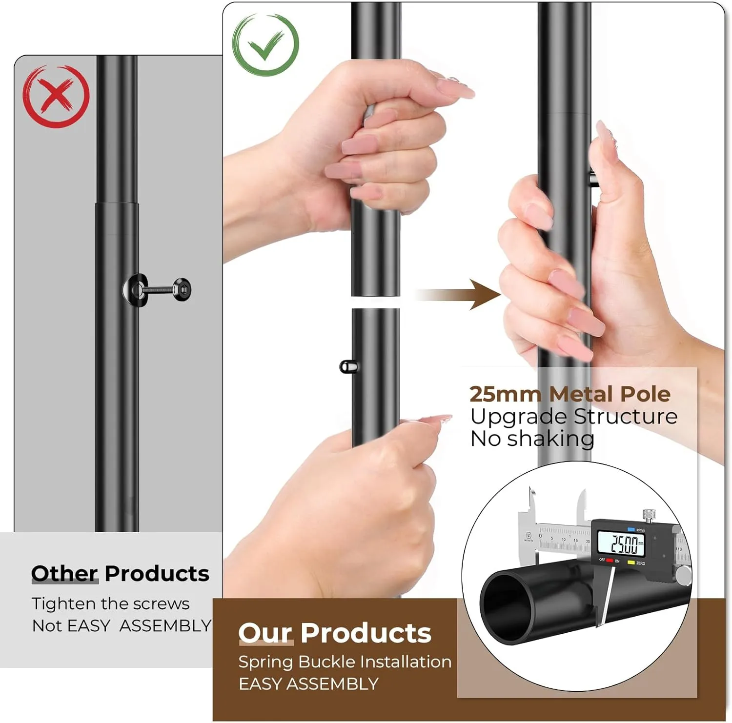 Heavy Duty Clothes Rack, Rolling Clothing Rack With Shelves Load 620 LBS, Double Rod Clothing Racks for Hanging Clothes, Portable& Adjustable Clothes Rack with Wheels,Black