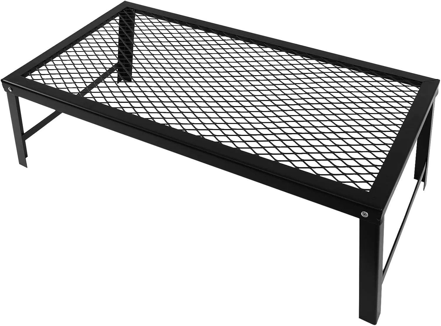 Heavy-Duty Portable Camping Grill Grate Portable Camping Grates, Over Fire Pit Grill Rack for Outdoor Cooking and Bonfire 44lb Capacity for 4-6 People