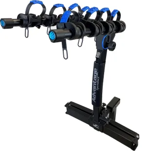 Heininger Advantage glideAWAY Elite Four Bike Rack Carrier Compatible with 1-1/4" and 2" Hitch Receiver with Hitch Lock and Cable Lock Included