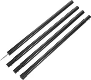 Hemoton Camping Tent Accessories 4 Section Metal Tent Poles Fixed Stick for Shelter