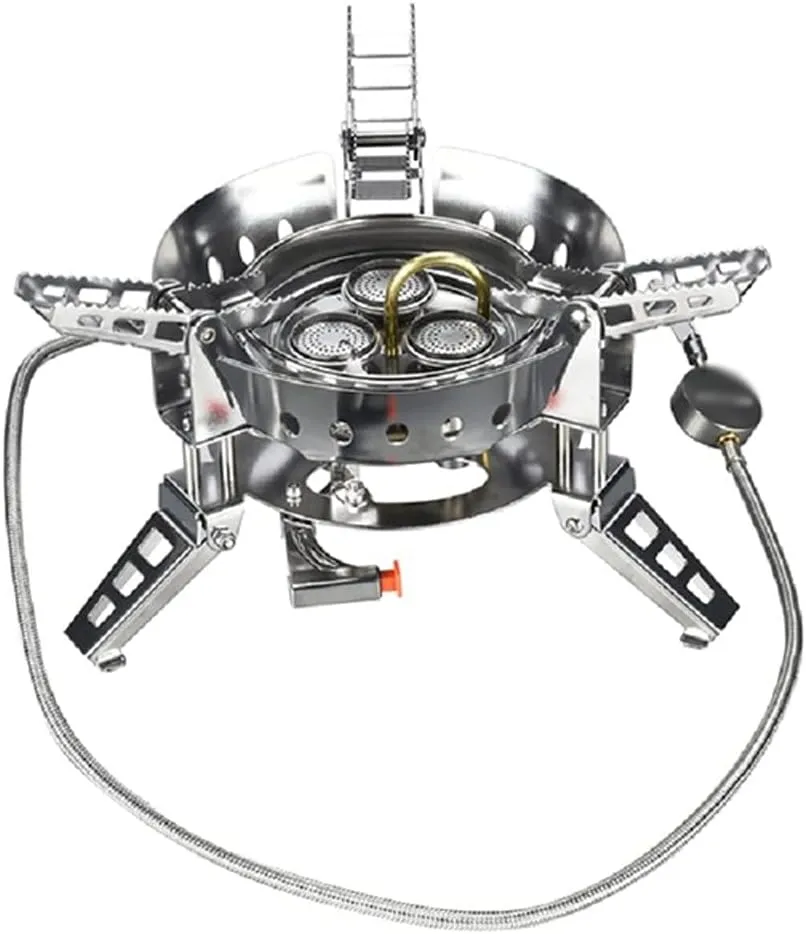 High Power 6800W Camp Gas Stove Portable Folding Cooking Furnace Windproof Outdoor Hiking Burner