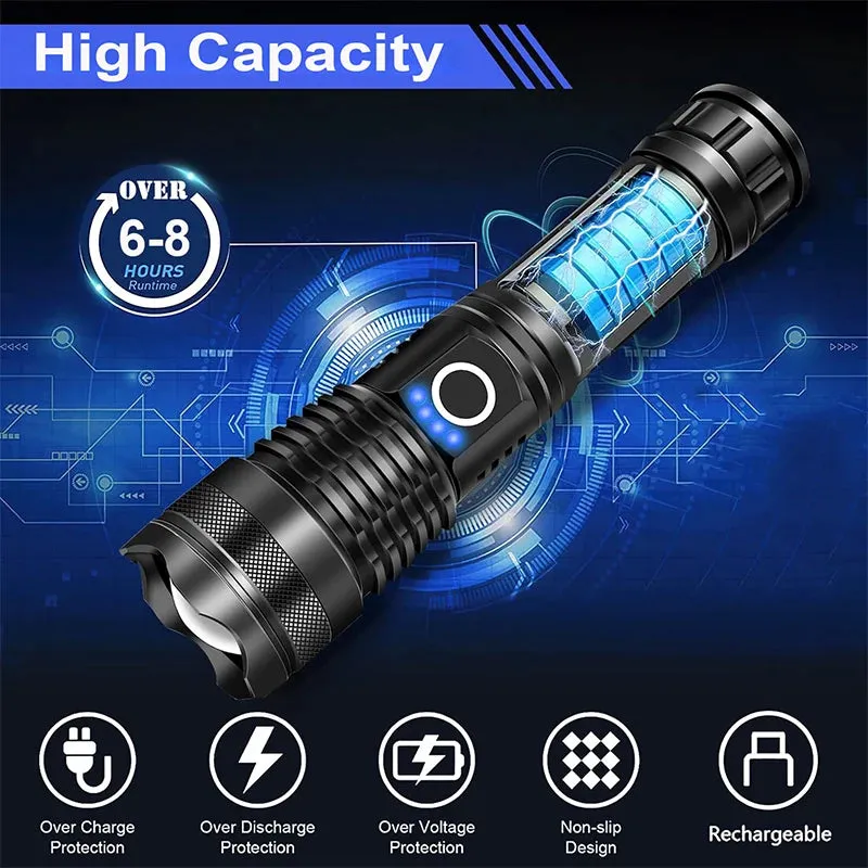 High Power Rechargeable LED Tactical Flashlight