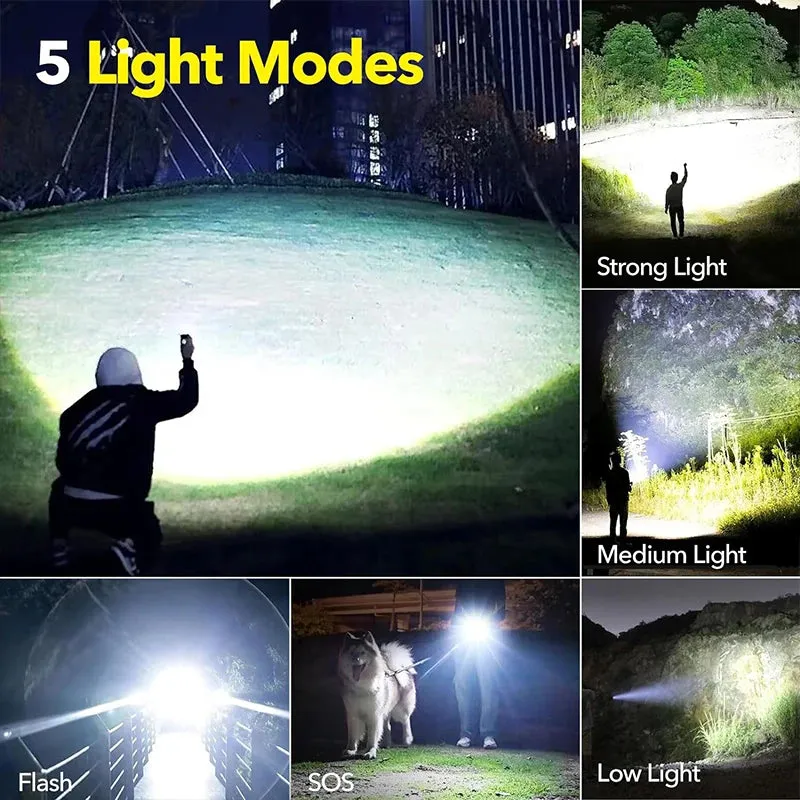 High Power Rechargeable LED Tactical Flashlight