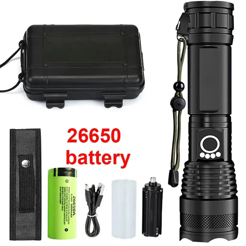 High Power Rechargeable LED Tactical Flashlight