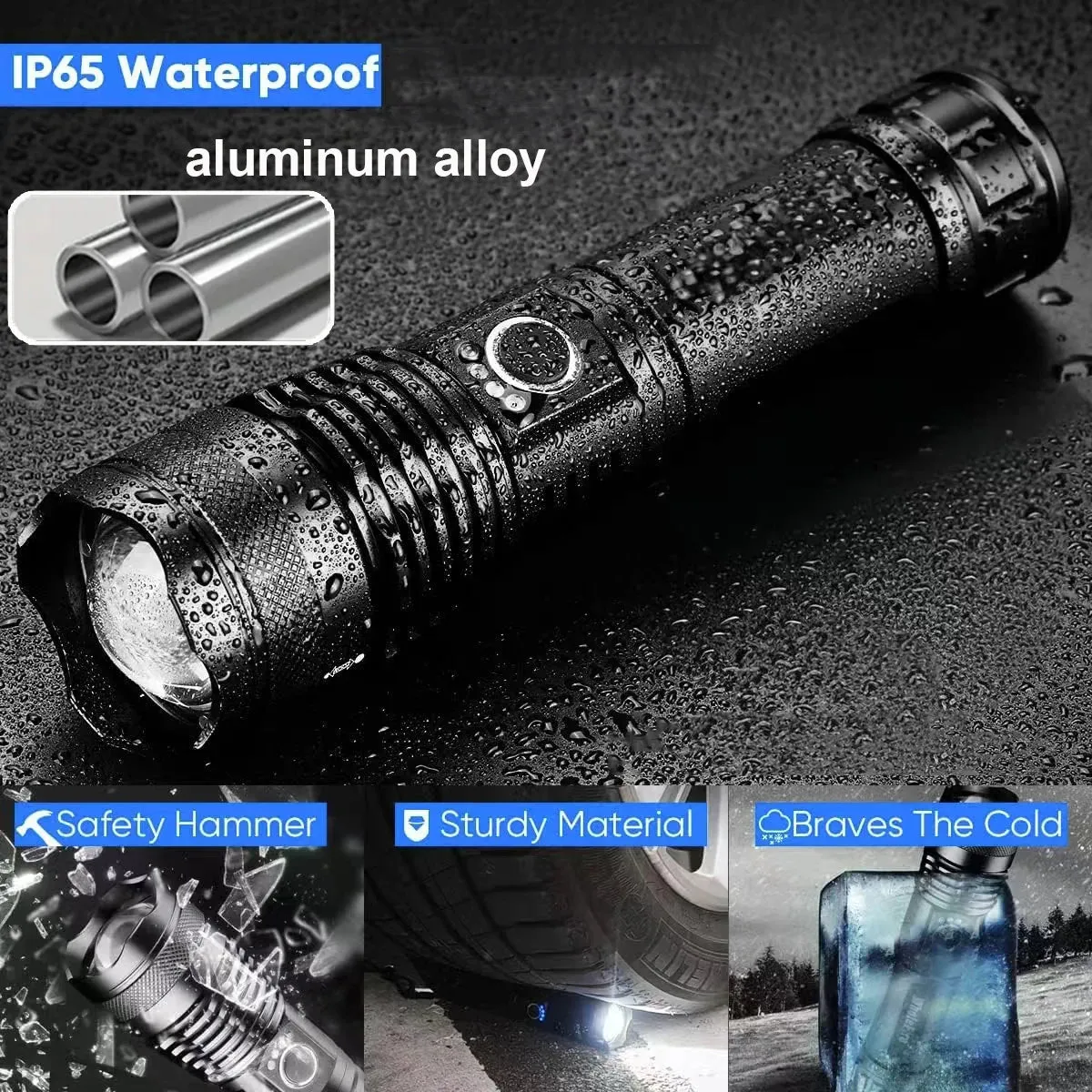 High Power Rechargeable LED Tactical Flashlight