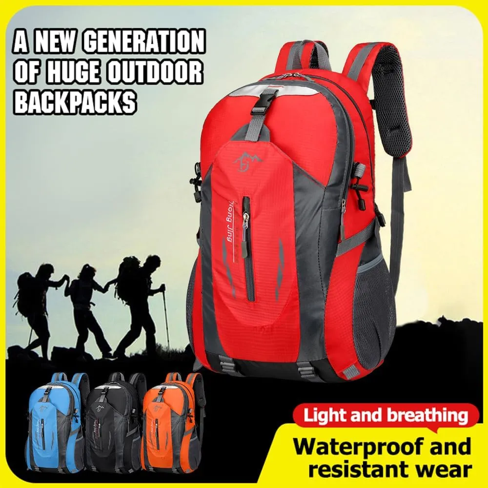 Hiking backpack 40L, Waterproof Lightweight Outdoor Hiking Trekking Daypack Travel Backpack for Men Women(Blue)