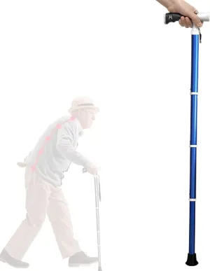 Hiking Pole-Handle 90° Rotation Ultralight Telescopic Backpacking Trekking Poles Adjustable Dual-Purpose Walking Stick for Elderly(38~105cm)