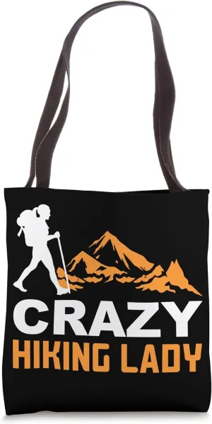 Hiking Saying, Mountain Lines, Alps Motif, Hiking. Tote Bag