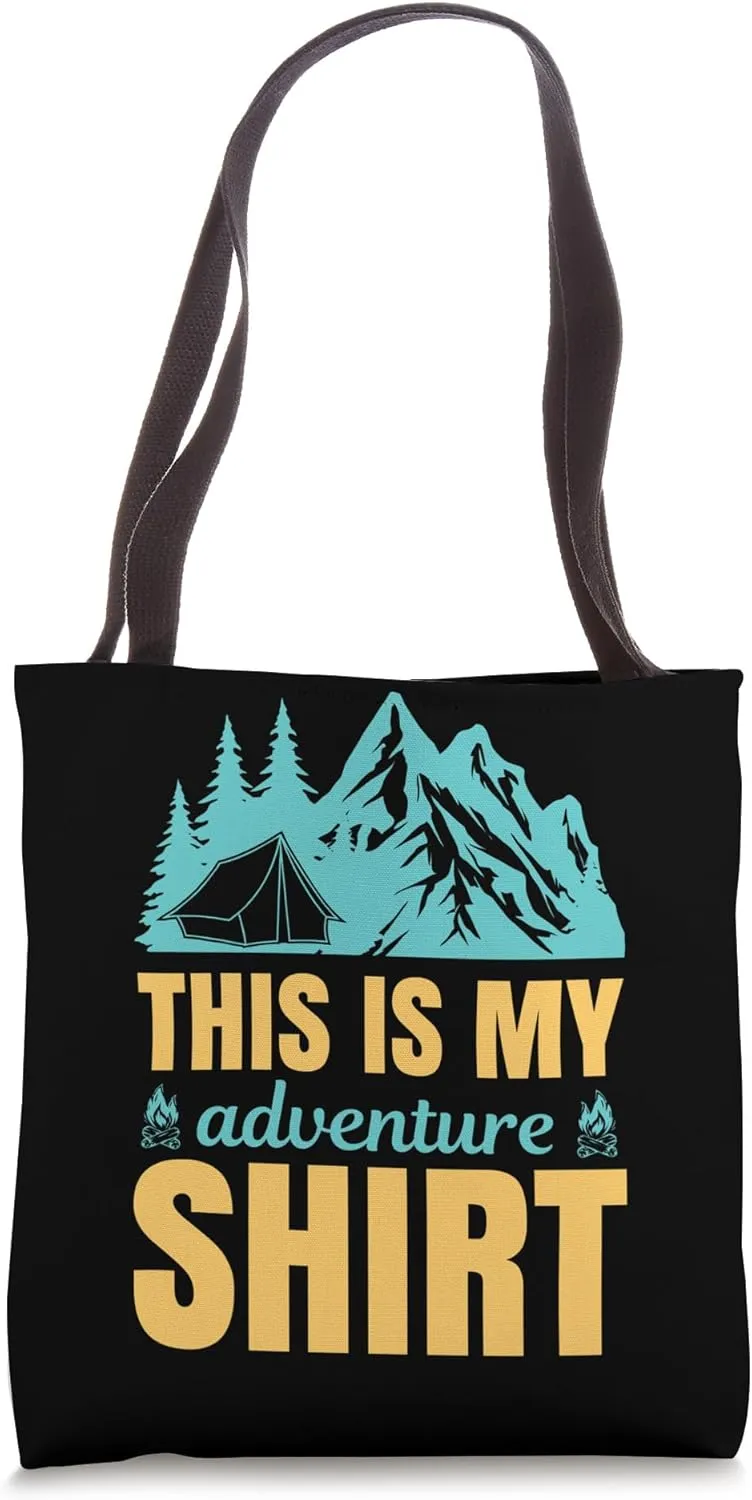 Hiking Saying, Mountain Lines, Alps Motif, Hiking. Tote Bag