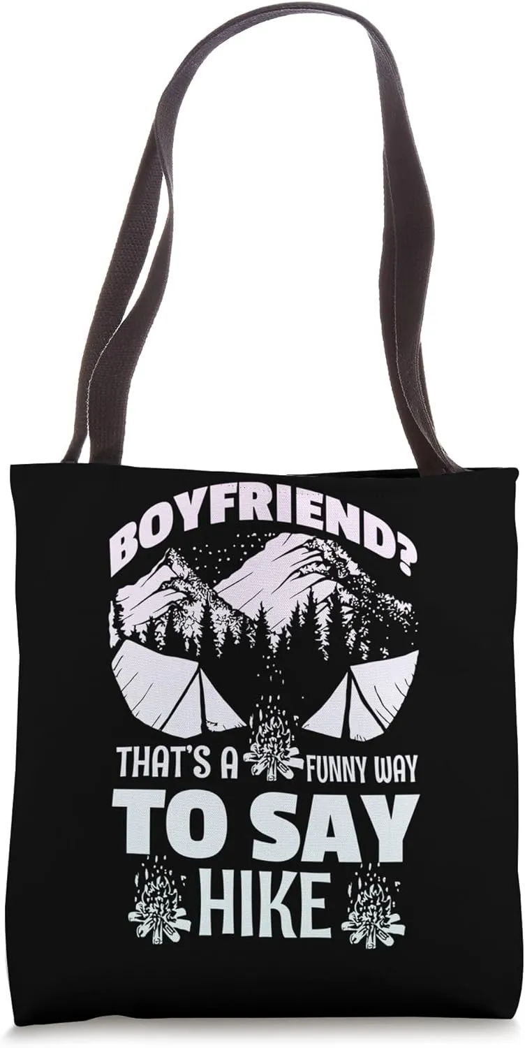 Hiking Saying, Mountain Lines, Alps Motif, Hiking. Tote Bag