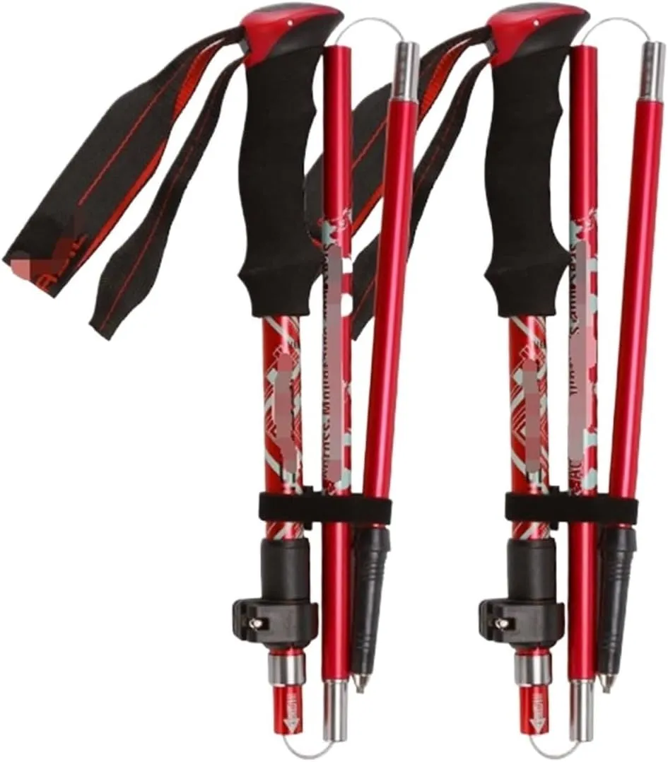Hiking Trekking Poles 2pc Pack Hiking Poles Lightweight Walking Sticks Aluminum Alloy Trekking Poles for Camping Hiking Sticks for Trekking