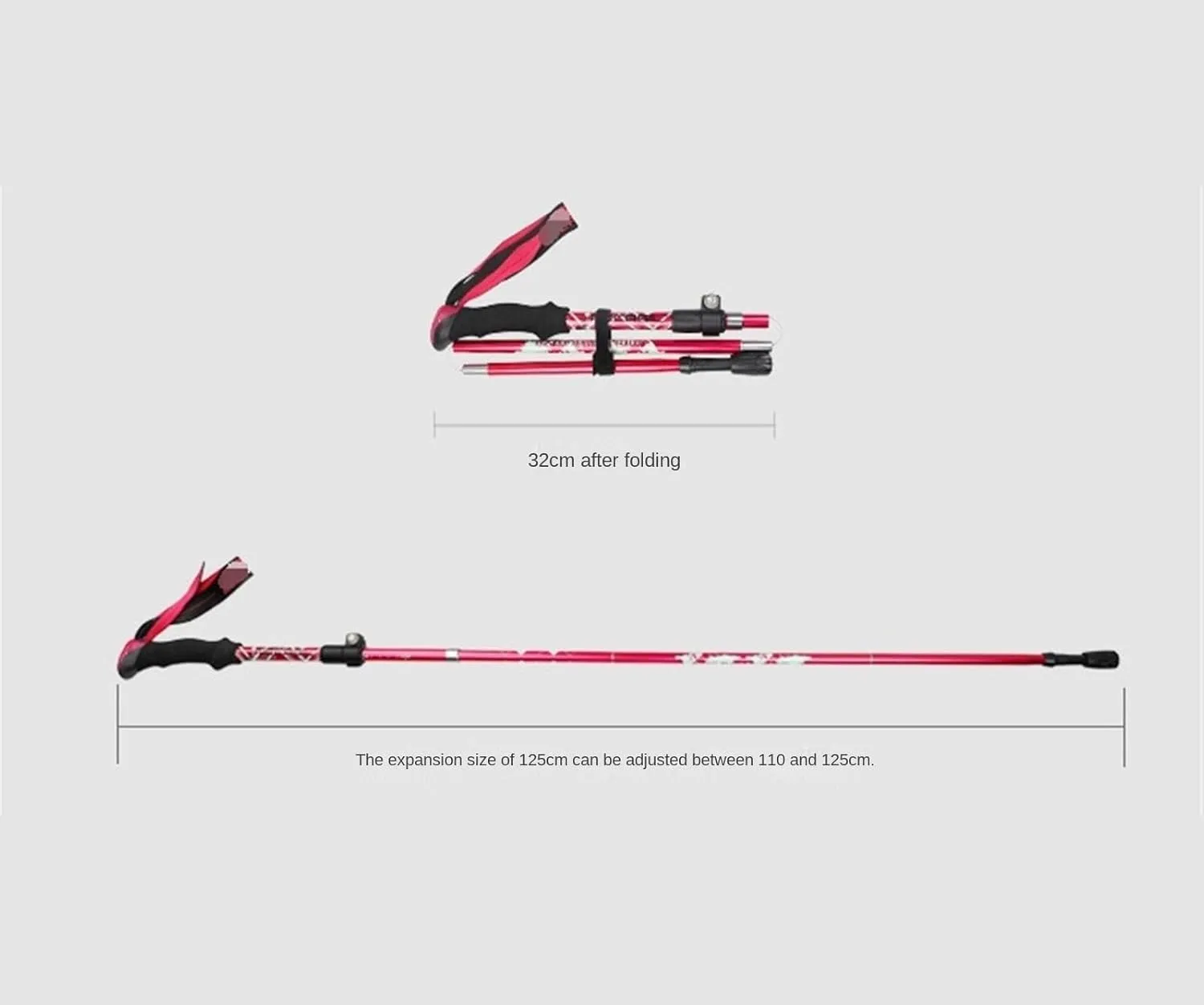 Hiking Trekking Poles 2pc Pack Hiking Poles Lightweight Walking Sticks Aluminum Alloy Trekking Poles for Camping Hiking Sticks for Trekking