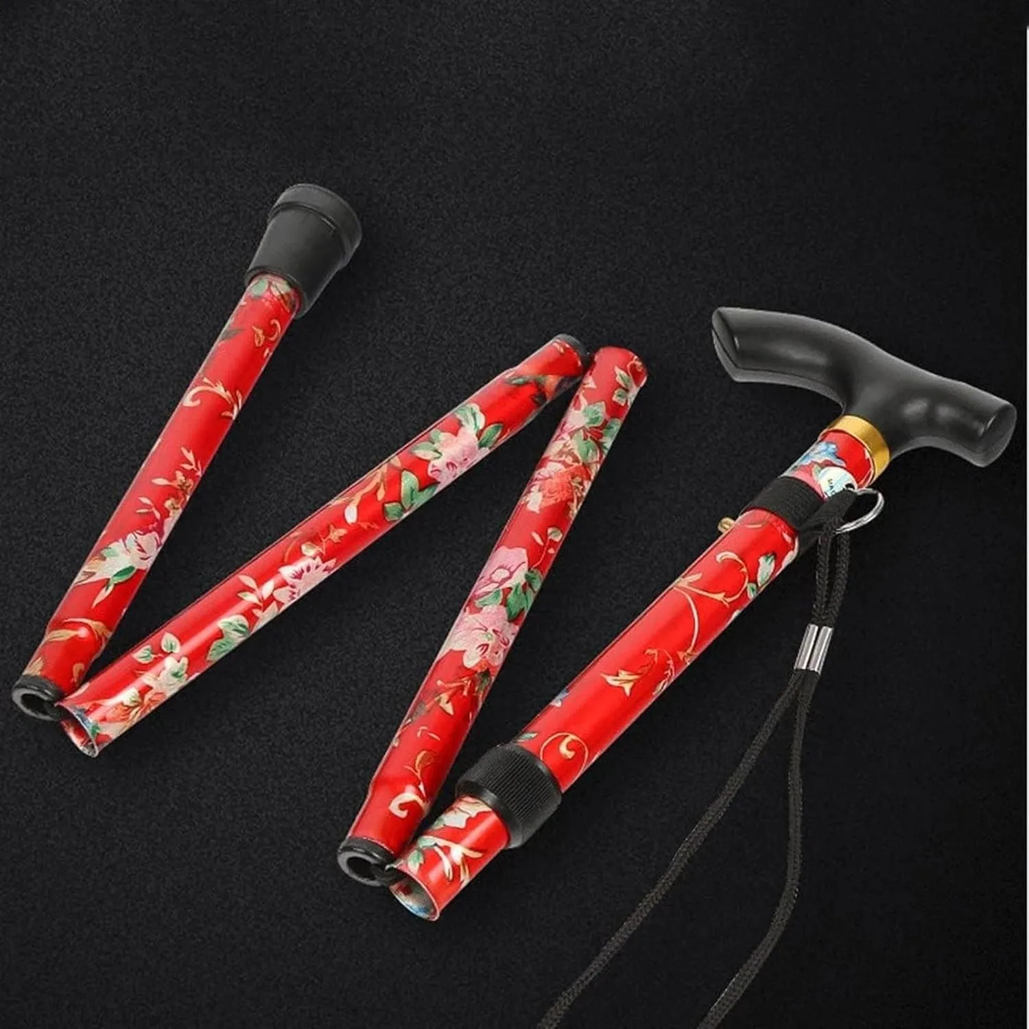 Hiking Trekking Poles Aluminum Alloy Trekking Poles Folding Telescopic Light-Weight Off-Road Walking Poles Hiking Sticks for Trekking