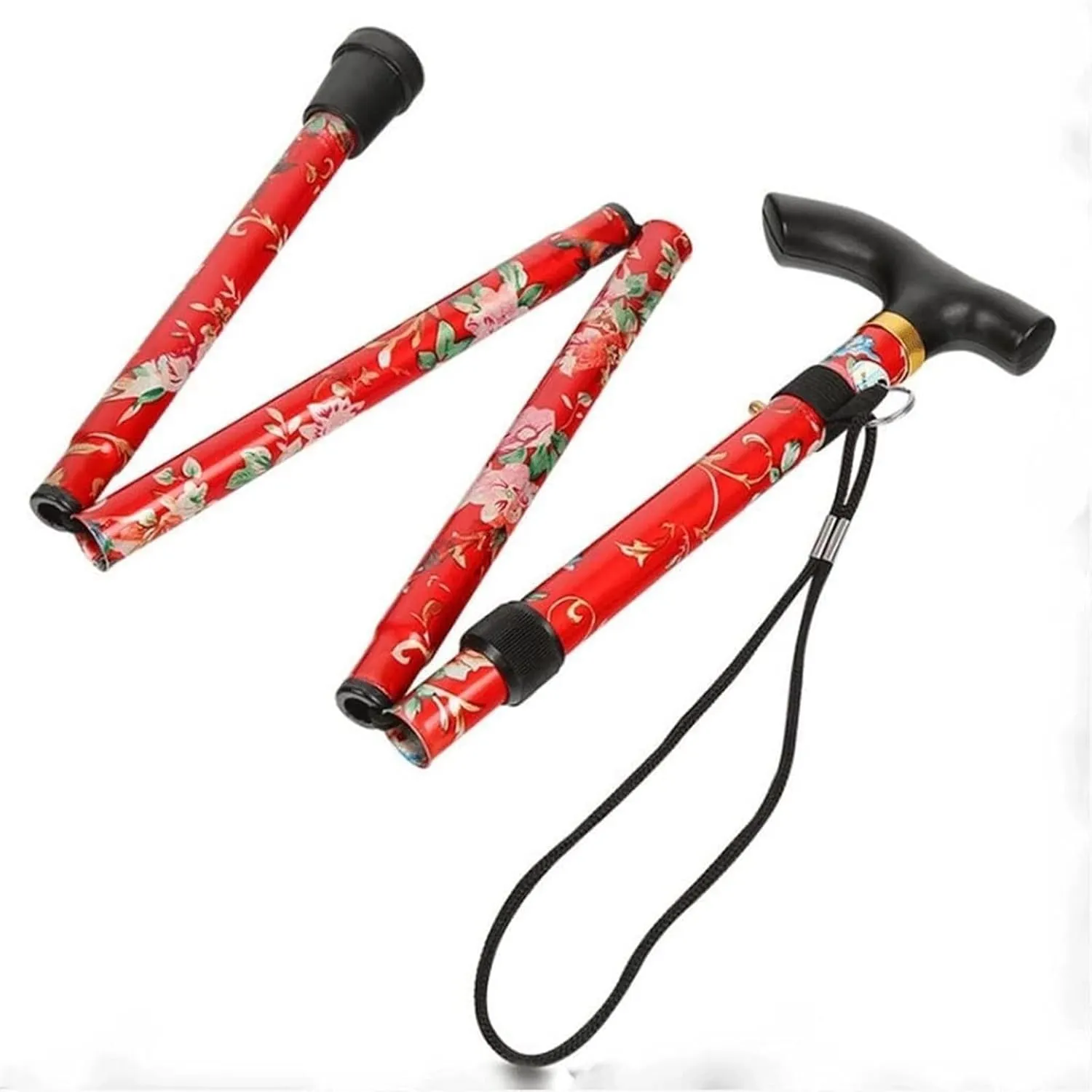 Hiking Trekking Poles Aluminum Alloy Trekking Poles Folding Telescopic Light-Weight Off-Road Walking Poles Hiking Sticks for Trekking