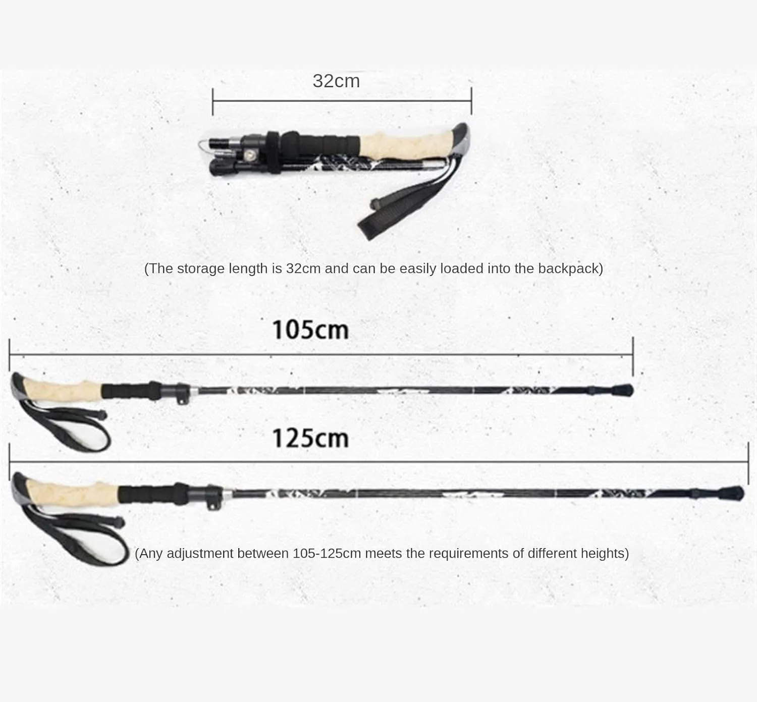 Hiking Trekking Poles Trekking Poles Folding Hiking Sticks Lightweight Aluminum Alloy Walking Sticks for Camping Hiking Sticks for Trekking