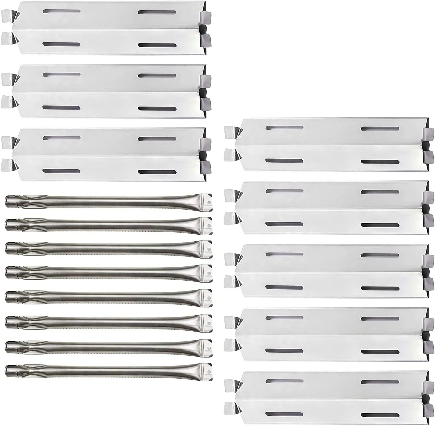 Hisencn Grill Replacement Parts for Members Mark GR2039201-MM-00, 17 inch Heat Plates, Grill Burners Replacement for Bakers and Chefs ST1017-012939 SAMS Club and Grill Chef BIG-8116, Uniflame (8 Pack)