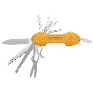 Homdum 15 function multifunctional knife INGCO HMFK8158 stainless steel multifunction Swiss Army Knife for Outdoor Hunting Hiking Camping Survival kit multi Utility 11in1 mini folding pocket tool set