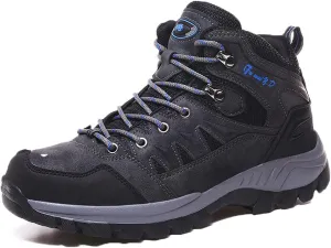 hongrenamz Mens Walking Waterproof Boots Hiking Lightweight Breathable Trekking Shoes