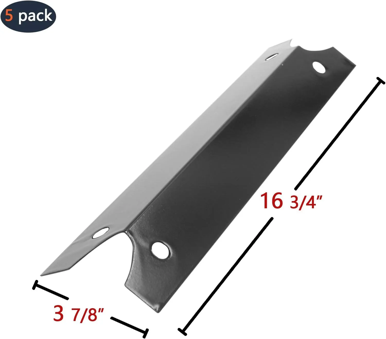 Hongso 16 3/4" Heat Plates Replacement Parts for Brinkmann 810-4580-S, 810-1575-W, charmglow 810-7500-S, 810-7600-F, 8106305T, Members Mark GR3055-14684 Models, Porcelain Steel Heat Shield 600-7100-0