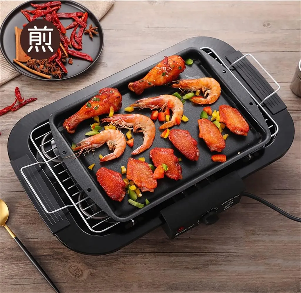 Household Electric Grill Pan Smokeless Non-stick Electric Grill Indoor Multifunctional Grill Electric Grill