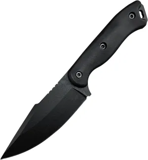 HUAAO 9.1 INCH Harpoon Fixed Blade Knife with Sheath, D2 Steel Fixed Blade Tactical Knife for Camping, Hunting, Survival (Black)