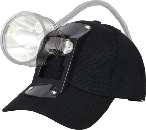 Hunting Hat with Bracket, Hunter Cap for Headlamp Hunting Light for Coon Coyote Hog Turkey Duck Hunting, Black