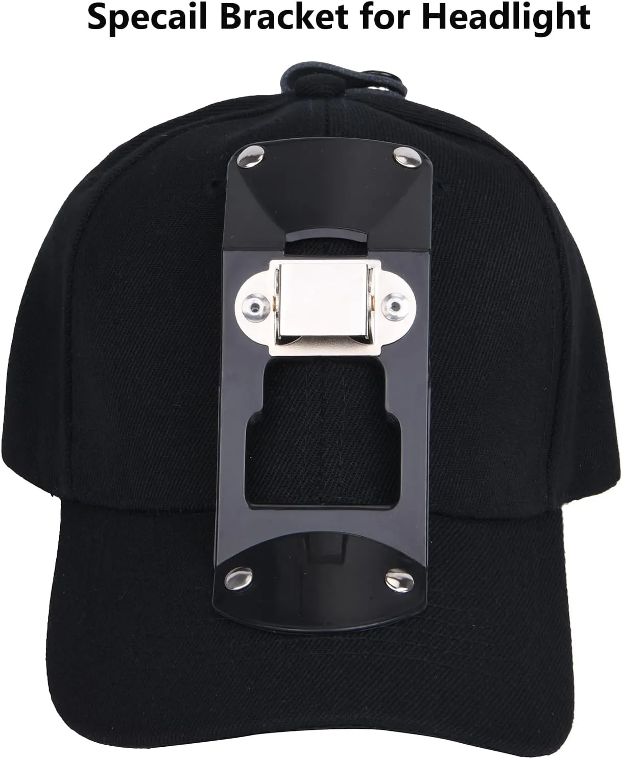 Hunting Hat with Bracket, Hunter Cap for Headlamp Hunting Light for Coon Coyote Hog Turkey Duck Hunting, Black
