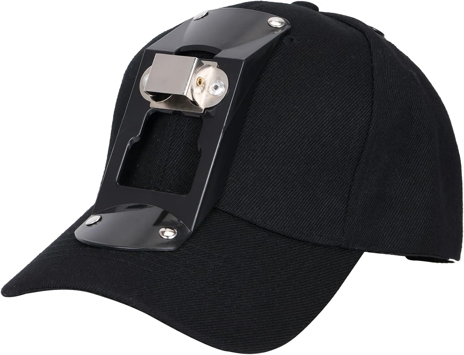 Hunting Hat with Bracket, Hunter Cap for Headlamp Hunting Light for Coon Coyote Hog Turkey Duck Hunting, Black