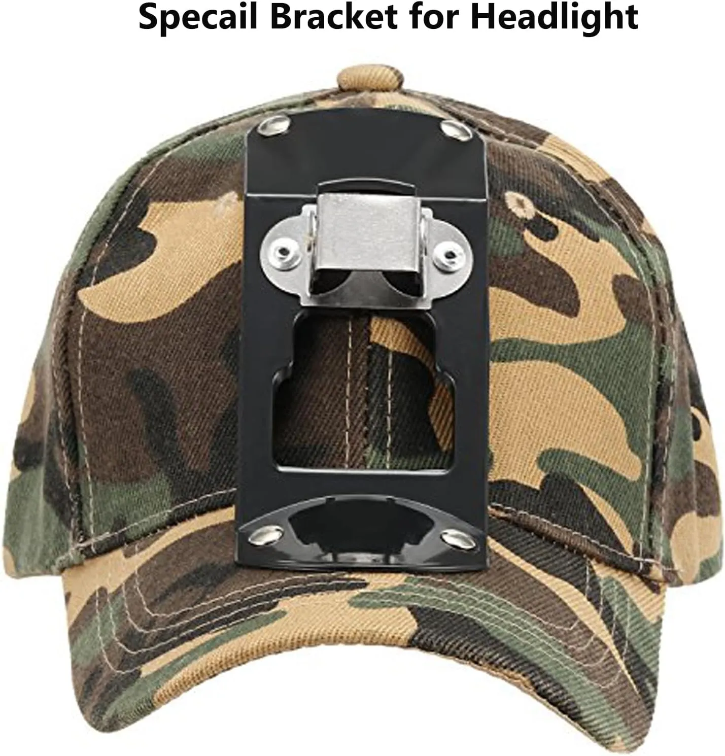 Hunting Hat with Bracket, Hunter Cap for Headlamp Hunting Light for Coon Coyote Hog Turkey Duck Hunting Camo