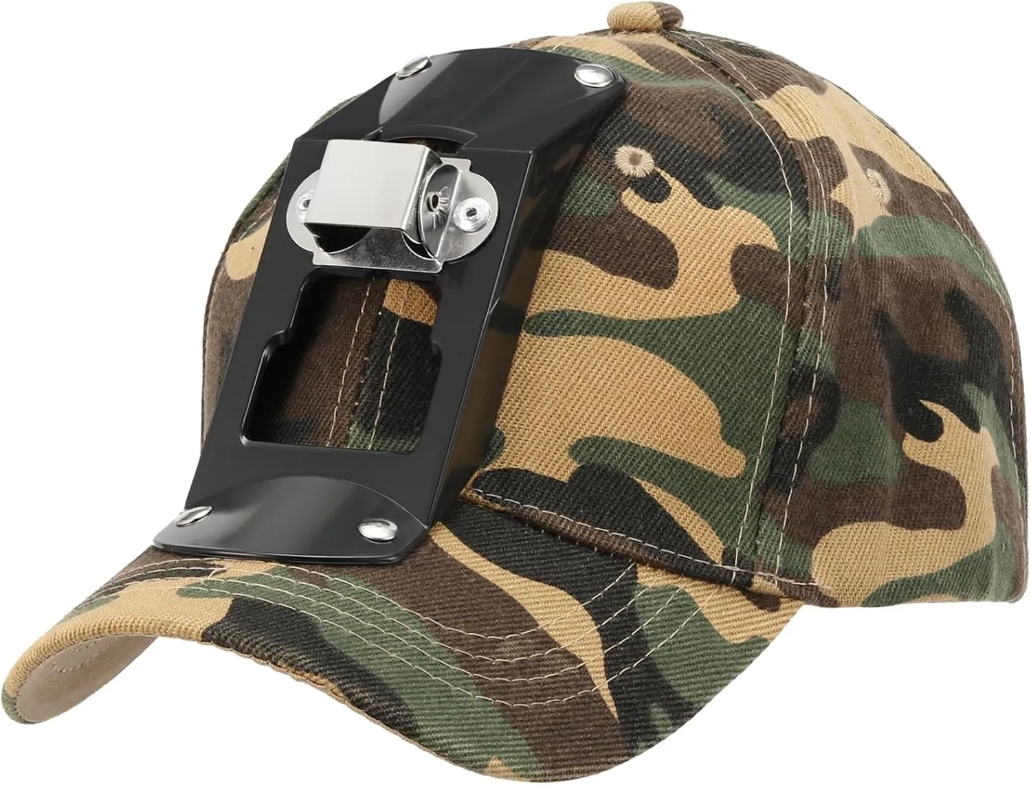 Hunting Hat with Bracket, Hunter Cap for Headlamp Hunting Light for Coon Coyote Hog Turkey Duck Hunting Camo