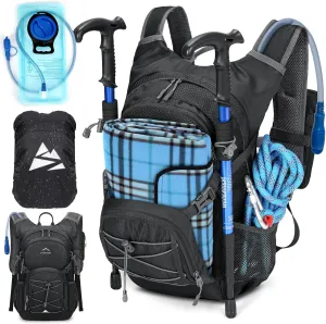 Hydration Backpack with Water Bladder, 18L Lightweight Hiking Backpack for Women&Men Small Insulated Hydration Water Pack for Hiking, Running, Cycling, Biking