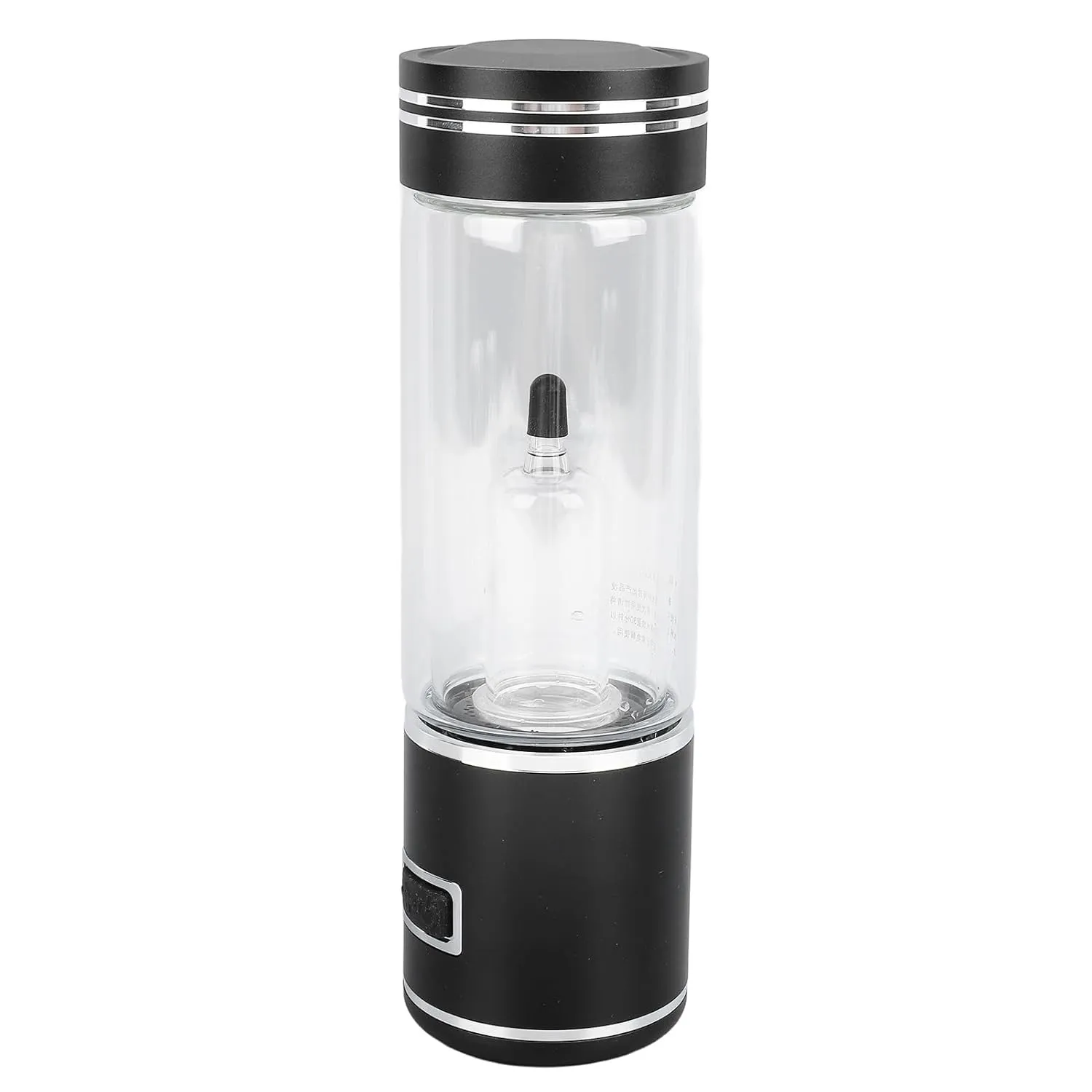 Hydrogen Rich Water Cup, 2500ppb Hydrogen Water Bottle SPE Technology Dual Modes Portable Inhalable Lonizer Machine 350ml for Exercise (Black)