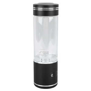 Hydrogen Water Bottle Generator, Rechargeable Hydrogen Rich Water Cup with Nasal Tube, 3 in 1 Aluminum Alloy Hydrogen Water Bottle for Home Travel, Great Choice (Black)