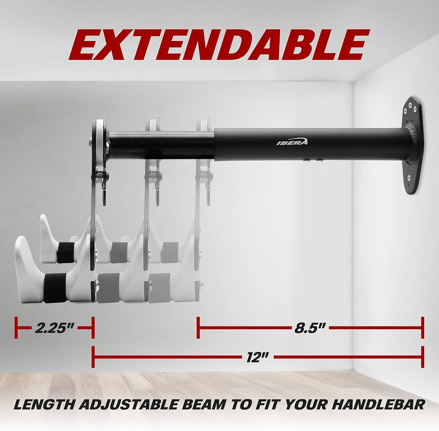 Ibera Wall Mount Hanger, Indoor Bicycle Hook Holder Storage Rack for Home or Garage