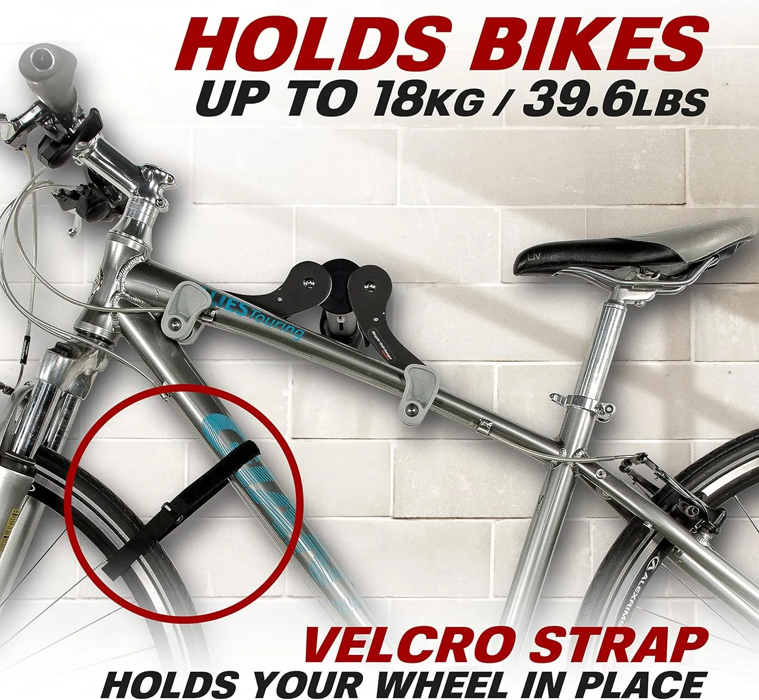 Ibera Wall Mount Hanger, Indoor Bicycle Hook Holder Storage Rack for Home or Garage