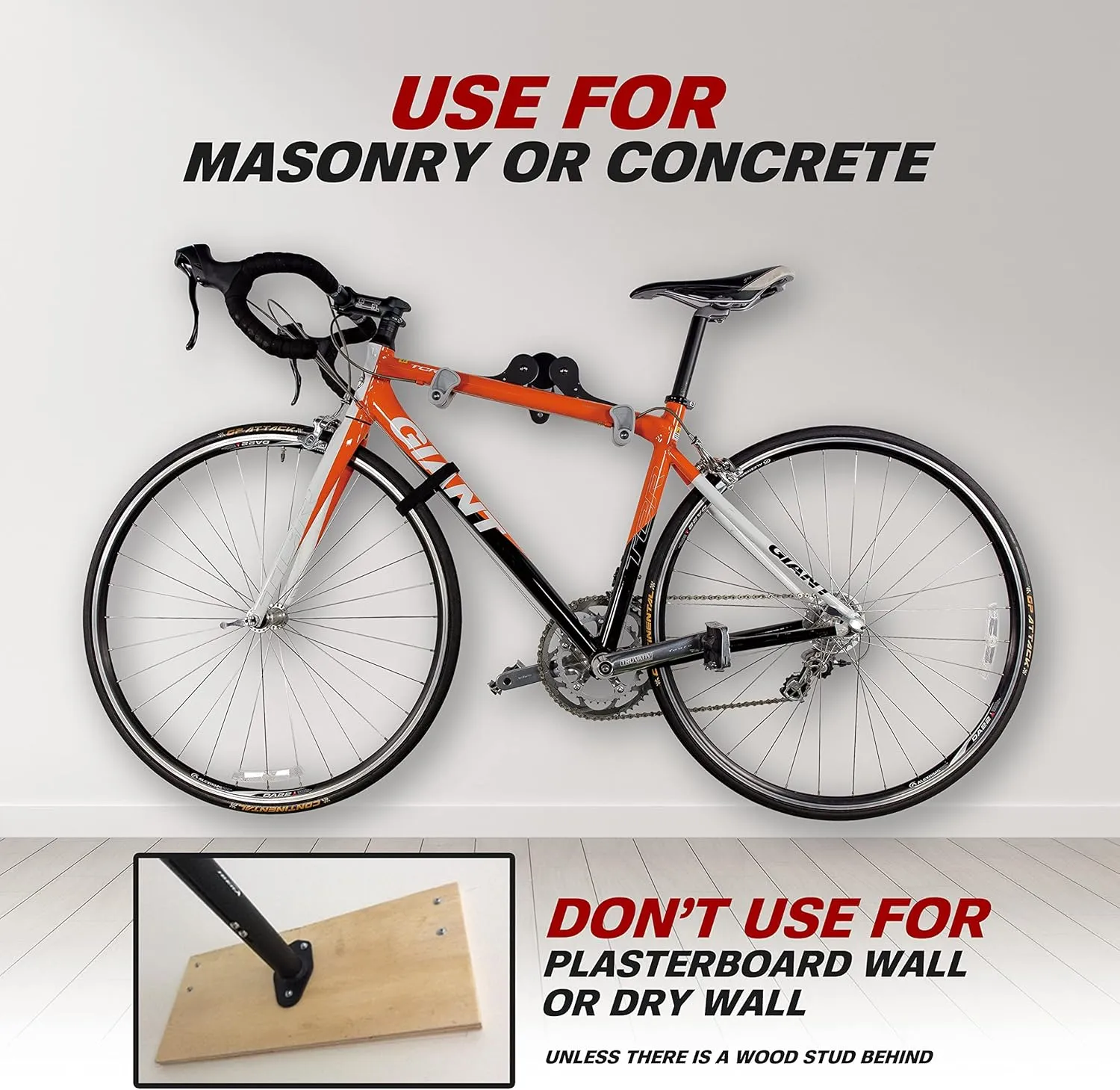 Ibera Wall Mount Hanger, Indoor Bicycle Hook Holder Storage Rack for Home or Garage
