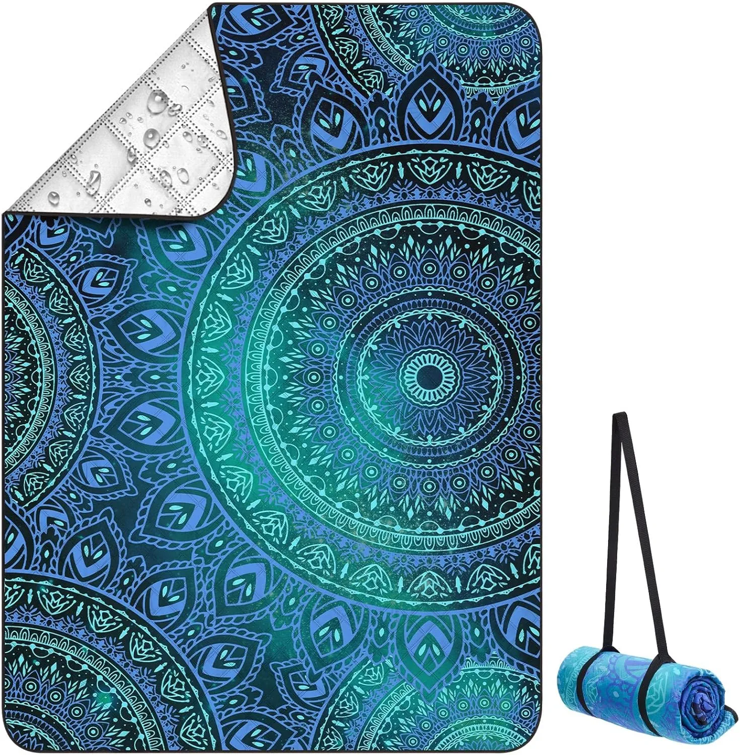 ICOSY Picnic Blankets Beach Blanket, Waterproof Outdoor Blanket Sandproof Picnic Camping Mat Camping Essentials 78" x 59"