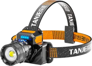 Inductive Headlamp Led Strong Light Long-Range Induction USB Charging Outdoor Emergency Fishing Head-Mounted Zoom Working Light