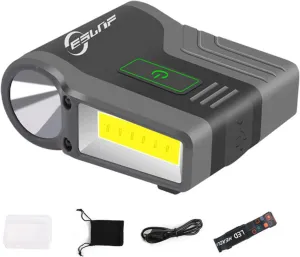 Inductive Switch Highlight Headlamp 3 Modes Hands-Free LED For Head Lamp Flashlight Waterproof For Head Light For Night Hands Free Hat Light Hat Clip Headlight Clip On Cap Light Cap Headlamp Usb Cap