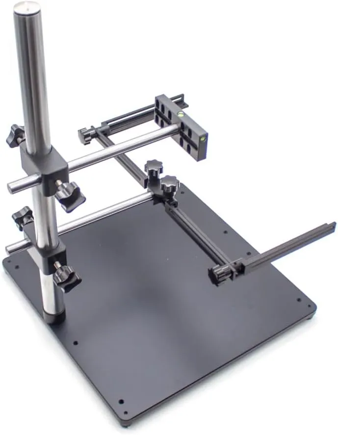 Industrial Camera Machine Vision Experiment Stand, Lighting Test Holder Foldable Light Source Rack with Leveling Gauge