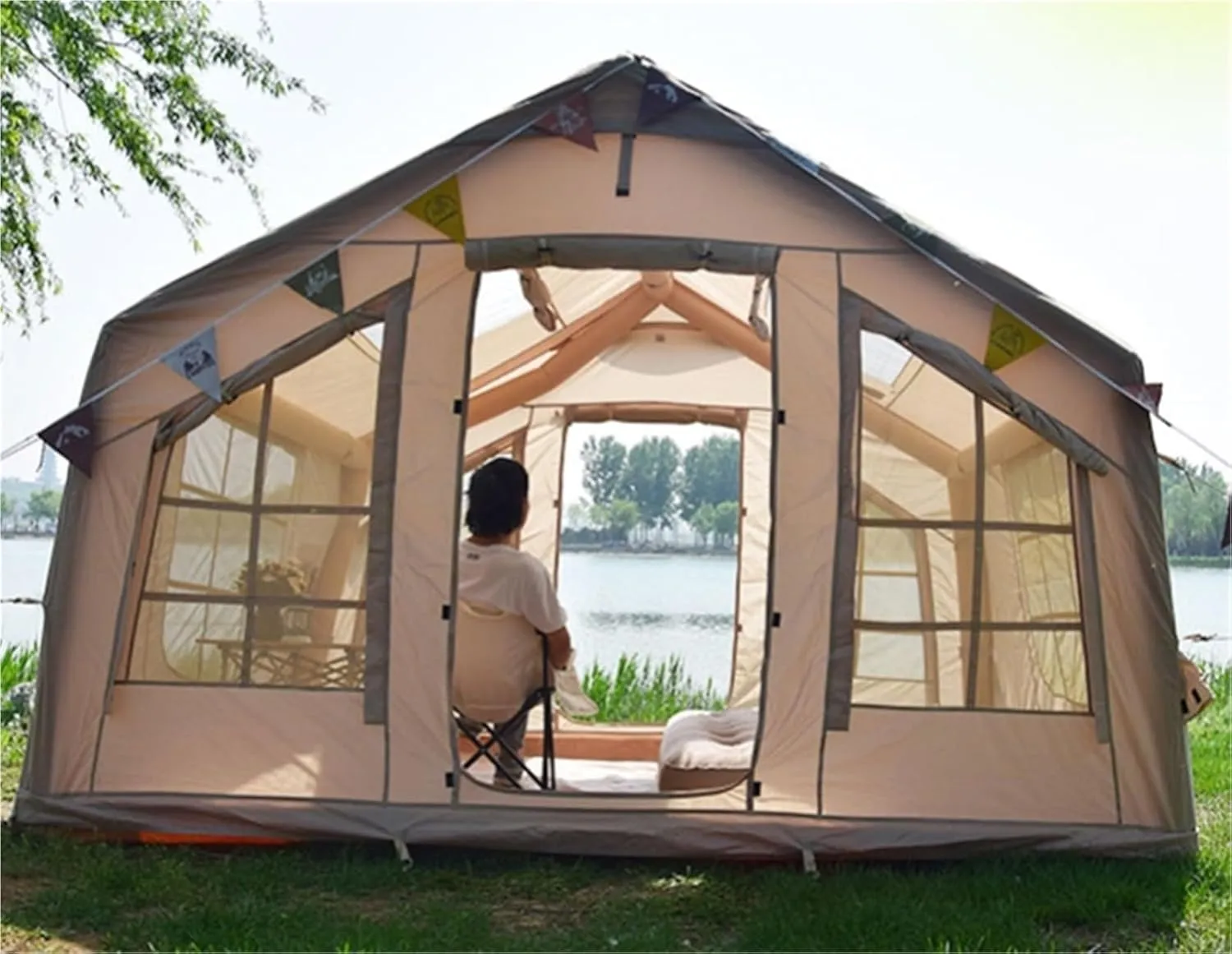 Inflatable Camping Tent Windproof and Rainproof Inflatable Tent