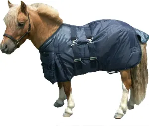 Intrepid International Miniature Horse Turnout Blanket, Waterproof Mini Horse Blanket w/Belly Band & Two Elastic Surcingle, Shoulder Gussets, Tail Guard, 420D 190g Poly Fill