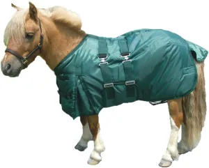 Intrepid International Miniature Horse Turnout Blanket, Waterproof Mini Horse Blanket w/Belly Band & Two Elastic Surcingle, Shoulder Gussets, Tail Guard, 420D 190g Poly Fill