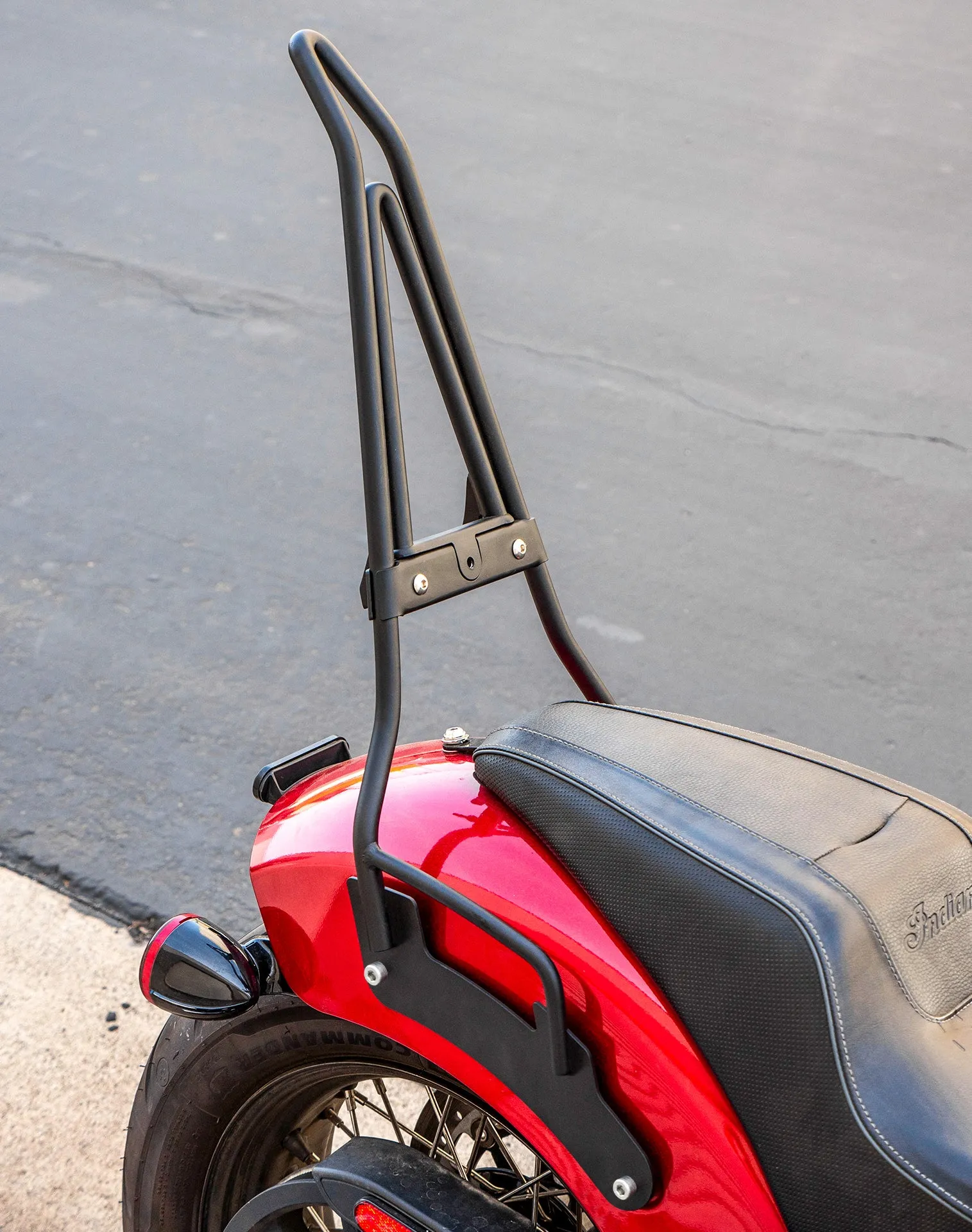 Iron Born Blade 25" Indian Super Chief (2022 ) Sissy Bar with Foldable Luggage Rack Matte Black