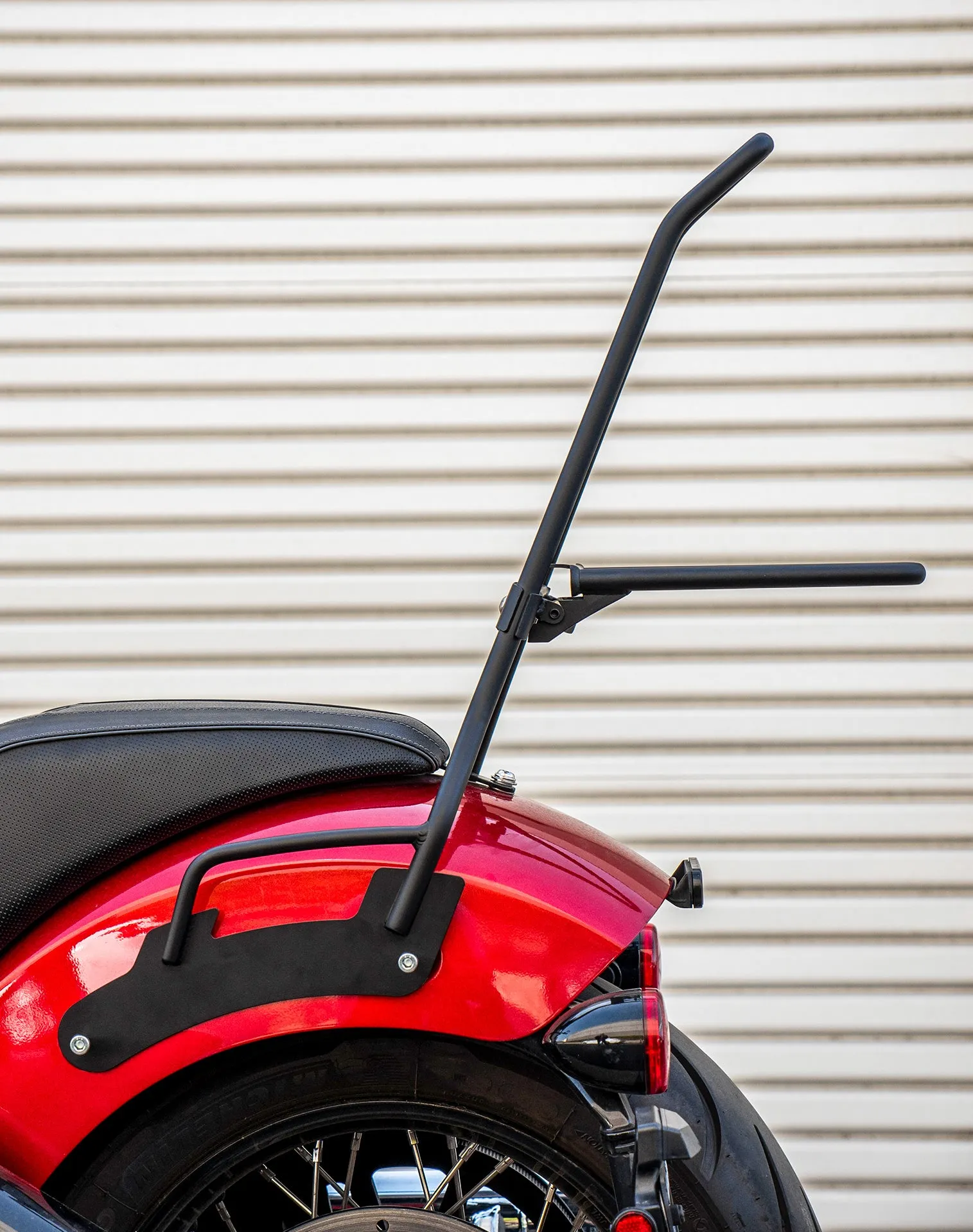 Iron Born Blade 25" Indian Super Chief (2022 ) Sissy Bar with Foldable Luggage Rack Matte Black