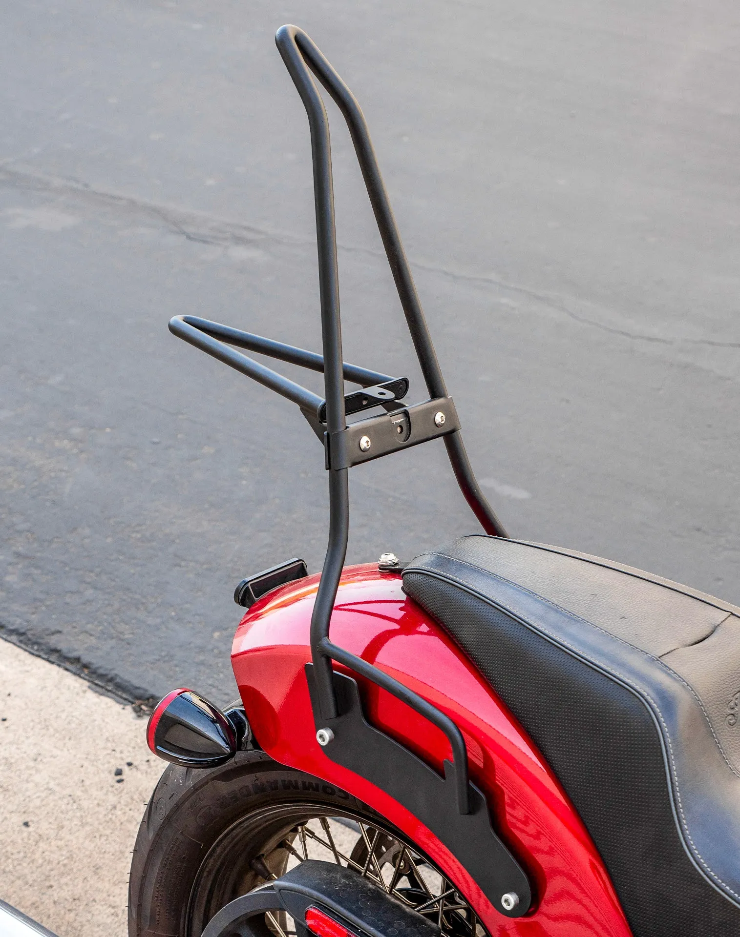 Iron Born Blade 25" Indian Super Chief (2022 ) Sissy Bar with Foldable Luggage Rack Matte Black